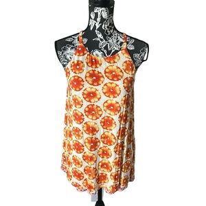 Anthropologie Porridge Tank Top Swing Orange Flowy Comfy Medium